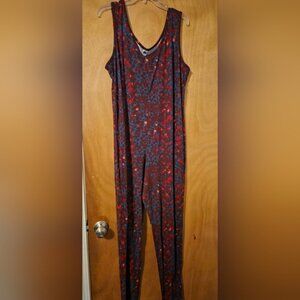It's Floral Sleeveless Jumpsuit Size 3x